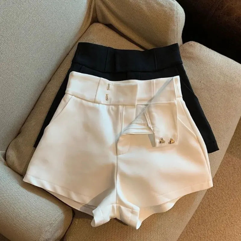 Elegant High Waist A-Line Shorts
