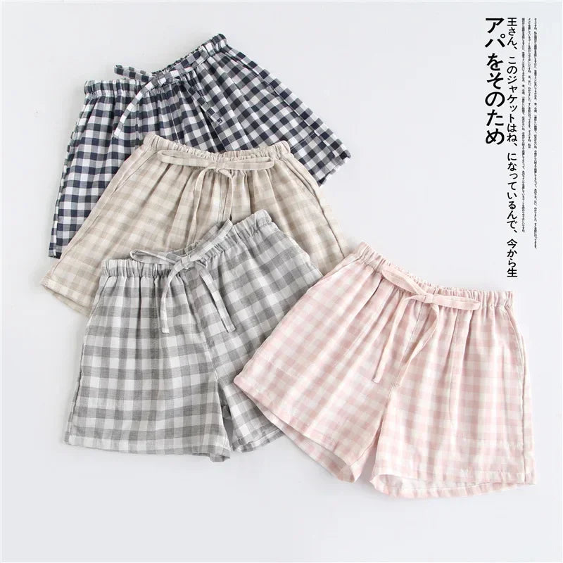 Couples Cotton Gauze Lounge Shorts
