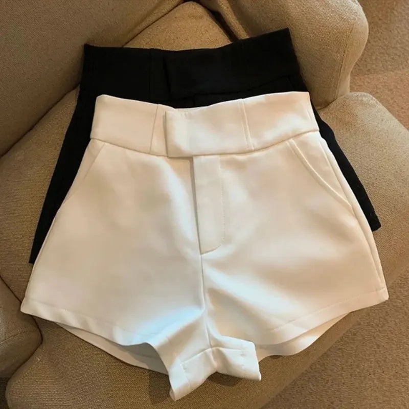 Elegant High Waist A-Line Shorts