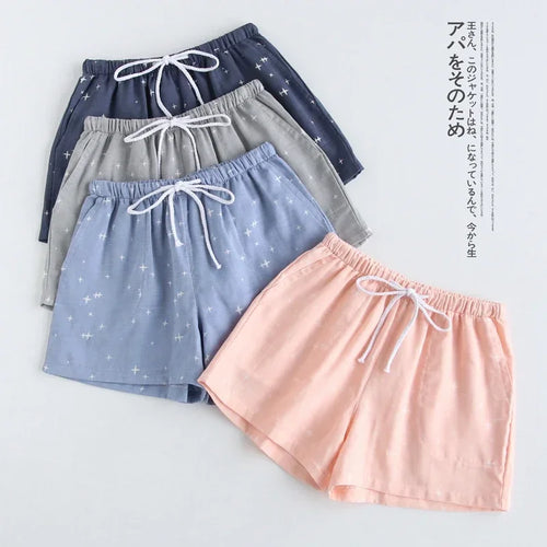 Couples Cotton Gauze Lounge Shorts