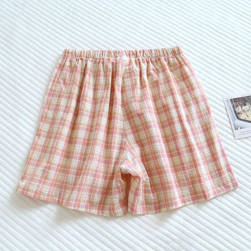 Couples Cotton Gauze Lounge Shorts