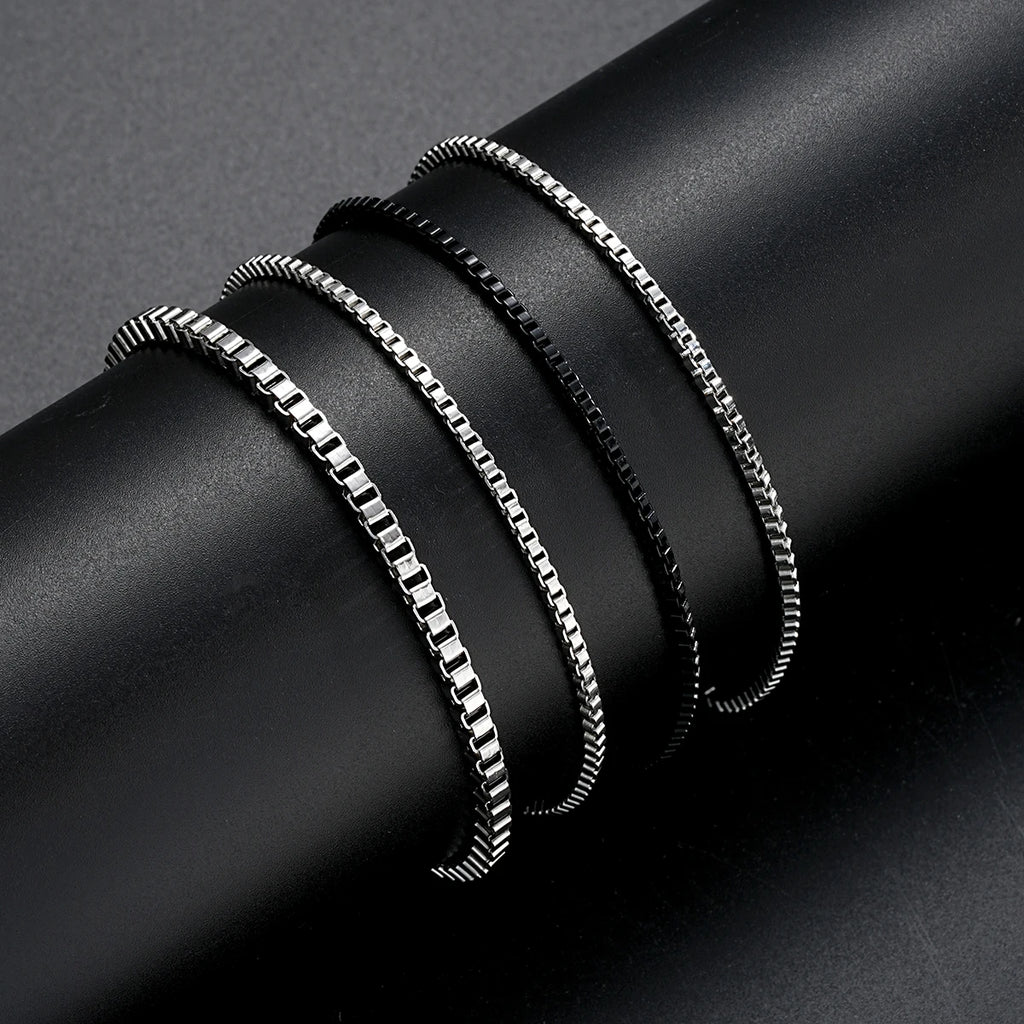 Vintage Silver Chain Bracelet Set