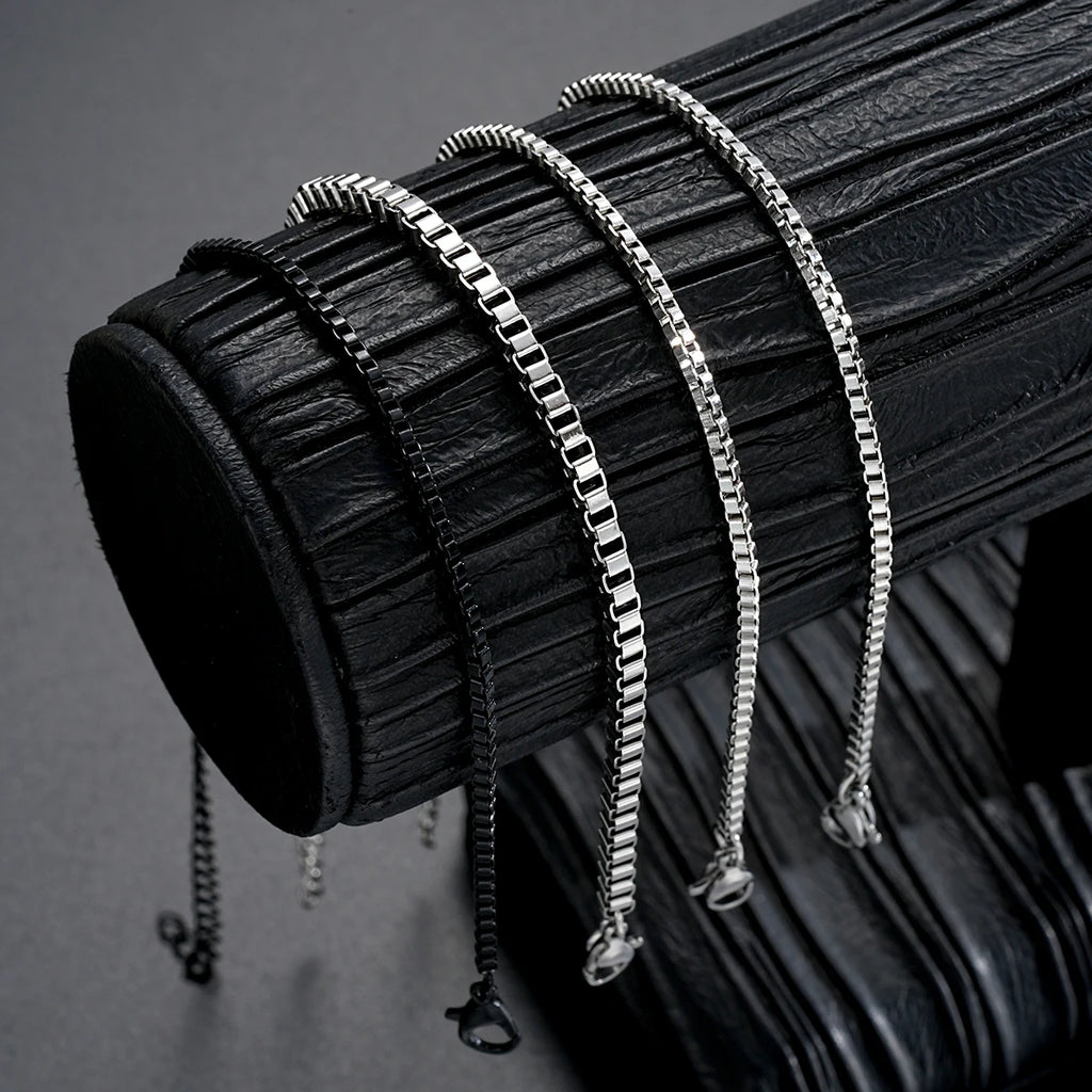 Vintage Silver Chain Bracelet Set