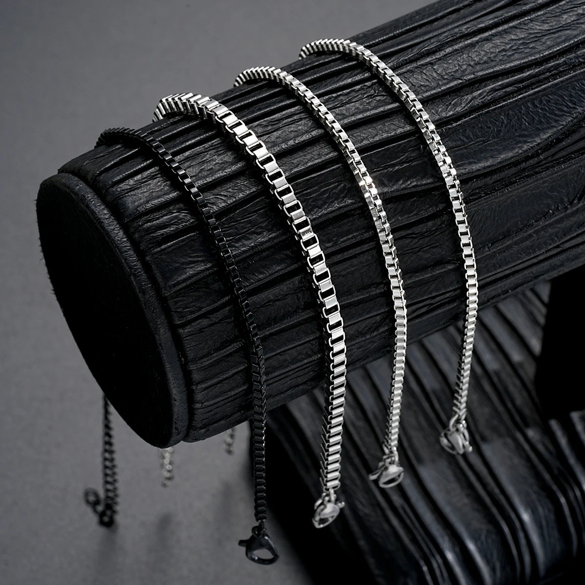 Vintage Silver Chain Bracelet Set