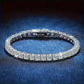 Elegant Moissanite Charm Bracelet / S925 Sterling Silver