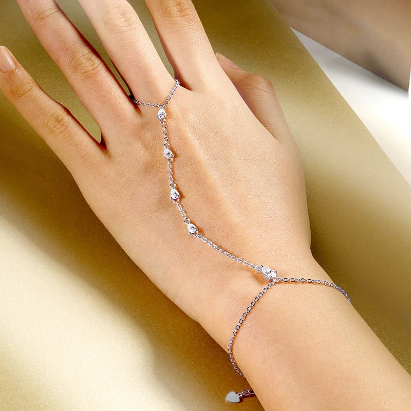 Luxury Pear Cut Moissanite Bracelet – S925 Sterling Silver
