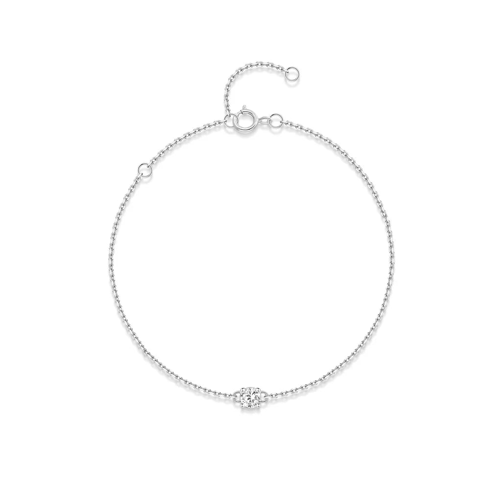 925 Sterling Silver Moissanite Red Rope Bracelet