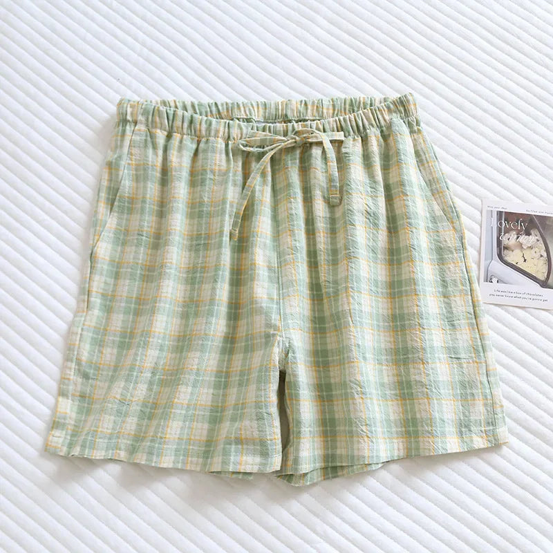 Couples Cotton Gauze Lounge Shorts