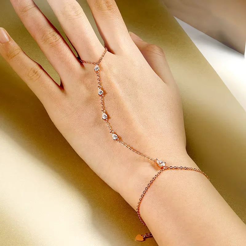 Luxury Pear Cut Moissanite Bracelet – S925 Sterling Silver
