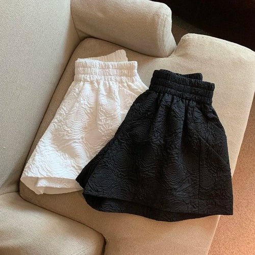 Elastic Waist Jacquard Shorts