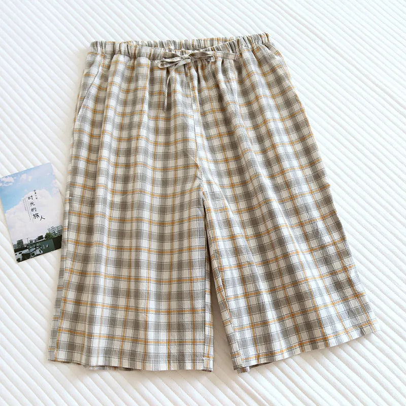 Couples Cotton Gauze Lounge Shorts