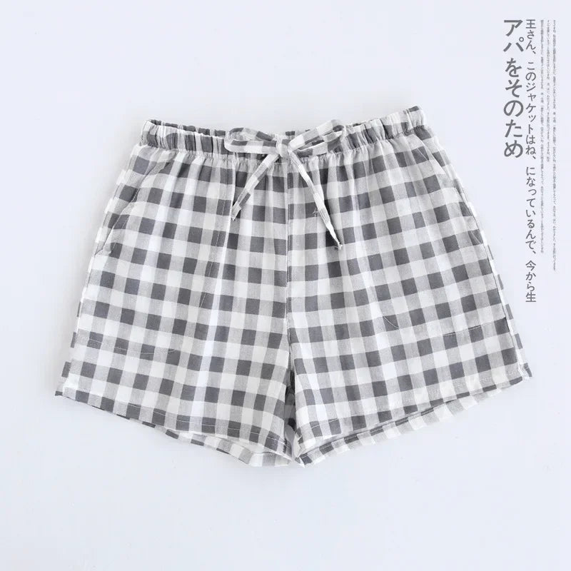 Couples Cotton Gauze Lounge Shorts